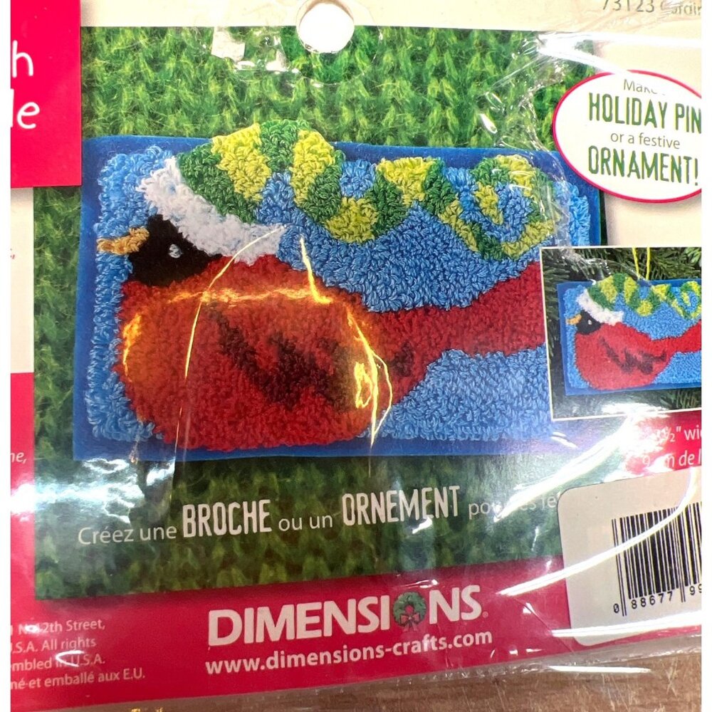 Rare Dimensions Cardinal Punch Needle Pin/Ornament Kit #73123